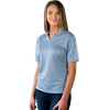 LADIES SOLID WICKING V-NECK  -  LIGHT BLUE 2 EXTRA LARGE SOLID