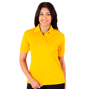 LADIES WICKING SOLID SNAG RESIST POLO   -  YELLOW 2 EXTRA LARGE SOLID