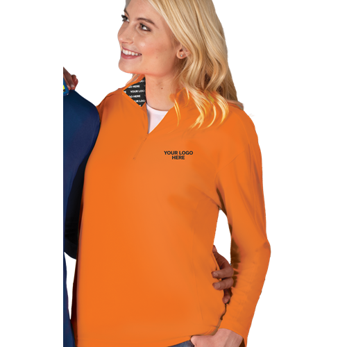 YOUR LOGO HERE ATHLETIC 1/4 SAFETY ORANGE 2 EXTRA LARGE SOLID
