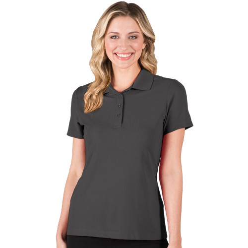 LADIES ULTRA LUX POLO  -  GRAPHITE 2 EXTRA LARGE SOLID