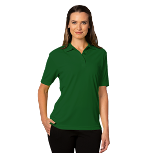 LADIES VALUE MOISTURE WICKING S/S POLO  -  HUNTER 2 EXTRA LARGE SOLID