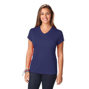 LADIES SOLID WICKING T  -  NAVY 2 EXTRA LARGE SOLID