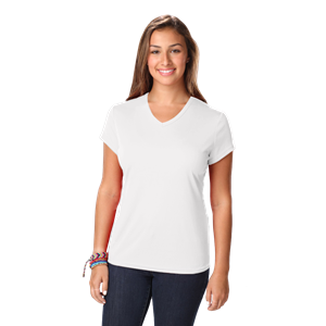 LADIES SOLID WICKING T  -  WHITE 2 EXTRA LARGE SOLID