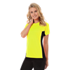 LADIES COLORBLOCK WICKING TEE  -  OPTIC YELLOW 2 EXTRA LARGE SOLID