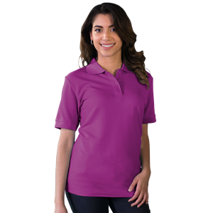 LADIES VALUE SOFT TOUCH PIQUE POLO  -  BERRY 2 EXTRA LARGE SOLID