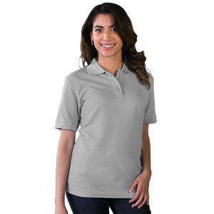 LADIES VALUE SOFT TOUCH PIQUE POLO  -  GREY 2 EXTRA LARGE SOLID