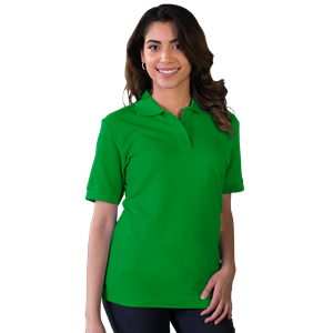 LADIES VALUE SOFT TOUCH PIQUE POLO  -  KELLY 2 EXTRA LARGE SOLID