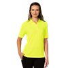LADIES HIGH VISIBILITY PIQUE POLO  -  YELLOW SMALL SOLID
