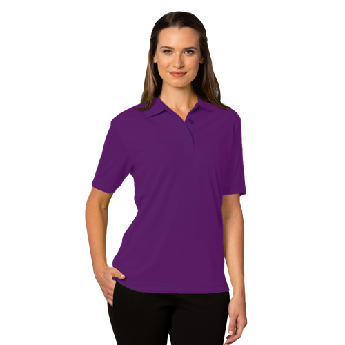 LADIES AVENGER MICRO PIQUE S/S POLO PURPLE 2 EXTRA LARGE SOLID