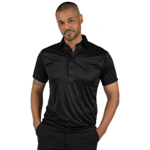 BONDED COLLAR POLO BLACK 2 EXTRA LARGE SOLID