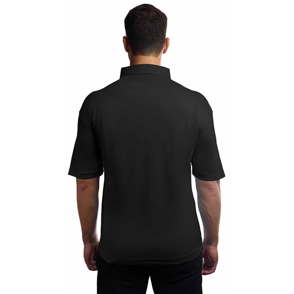 BONDED COLLAR POLO BLACK SMALL SOLID