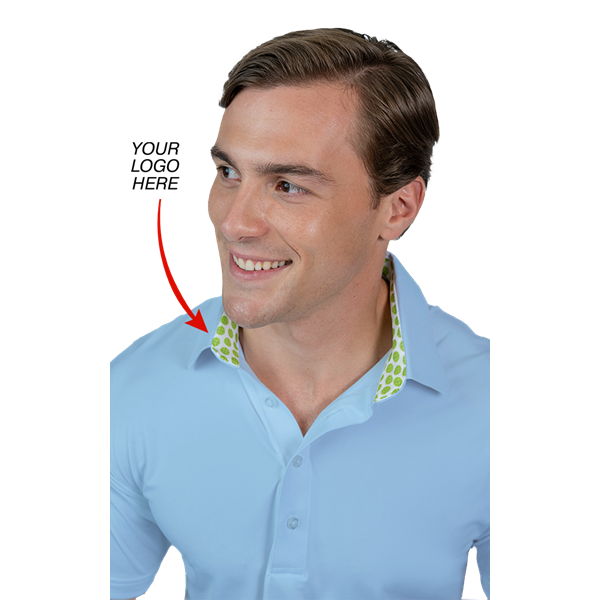 SUBLIMATED BONDED COLLAR POLO LIGHT BLUE 2 EXTRA LARGE SOLID