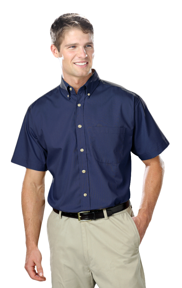 Casual Button-Down Shirts POCKET TALL LT-6XLT SHORT SLEEVE SHIRT COTTON ...