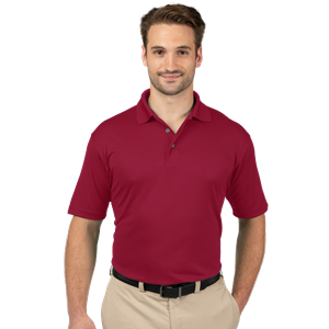 MENS SOLID WICKING POLO   -  BURGUNDY 2 EXTRA LARGE SOLID