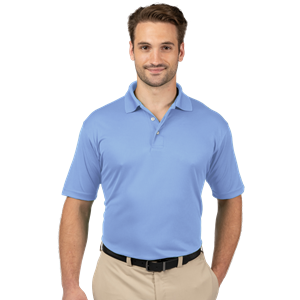 MENS SOLID WICKING POLO  -  LIGHT BLUE 2 EXTRA LARGE SOLID
