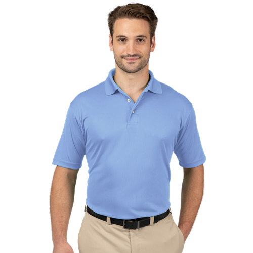 MENS SOLID WICKING POLO  -  LIGHT BLUE 2 EXTRA LARGE SOLID