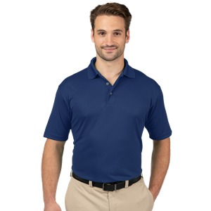 MENS SOLID WICKING POLO  -  NAVY 2 EXTRA LARGE SOLID