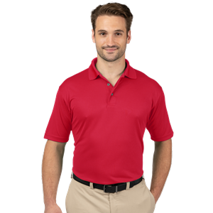 MENS SOLID WICKING POLO  -  RED 2 EXTRA LARGE SOLID