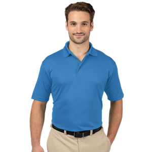MENS SOLID WICKING POLO  -  TURQUOISE 2 EXTRA LARGE SOLID