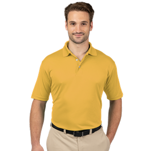 MENS SOLID WICKING POLO  -  YELLOW 2 EXTRA LARGE SOLID