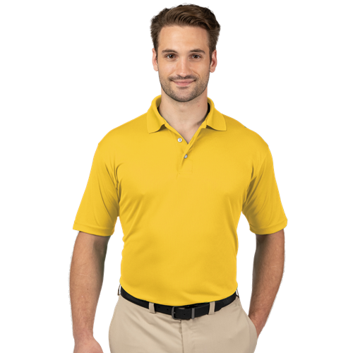 MENS SOLID WICKING POLO  -  YELLOW 2 EXTRA LARGE SOLID