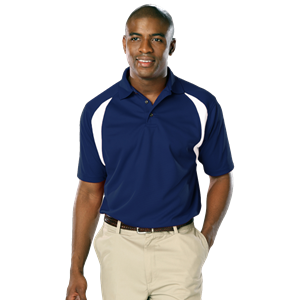MENS WICKING CONTRAST INSERT  -  NAVY 2 EXTRA LARGE TRIM WHITE