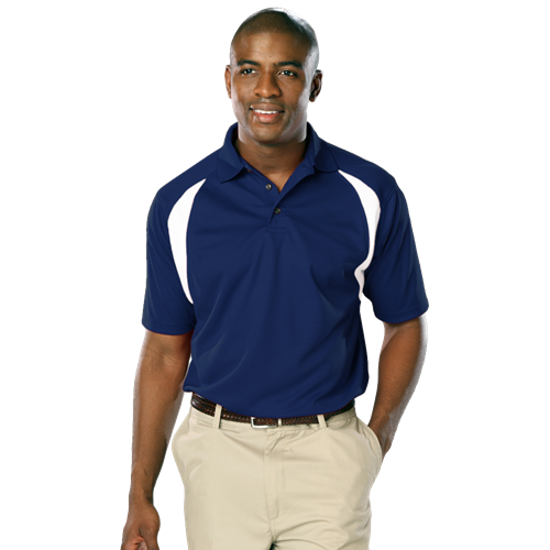MENS WICKING CONTRAST INSERT  -  NAVY 2 EXTRA LARGE TRIM WHITE