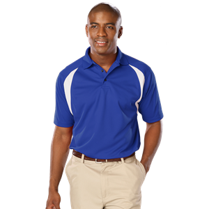 MENS WICKING CONTRAST INSERT  -  ROYAL SMALL TRIM WHITE