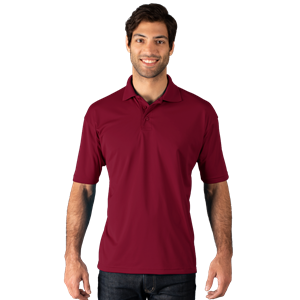 MENS WICKING SOLID SNAG RESIST POLO   -  BURGUNDY 2 EXTRA LARGE SOLID