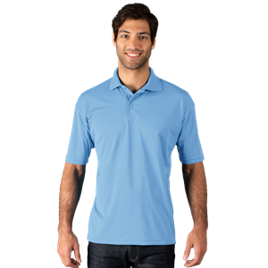 MENS WICKING SOLID SNAG RESIST POLO   -  LIGHT BLUE 2 EXTRA LARGE SOLID