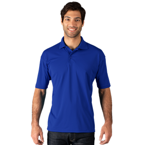 MENS WICKING SOLID SNAG RESIST POLO   -  ROYAL 2 EXTRA LARGE SOLID