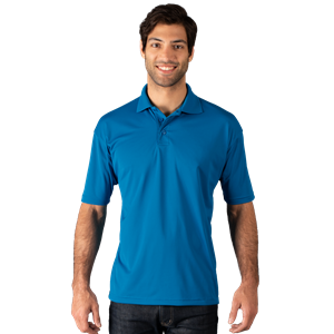 MENS WICKING SOLID SNAG RESIST POLO   -  TURQUOISE 2 EXTRA LARGE SOLID