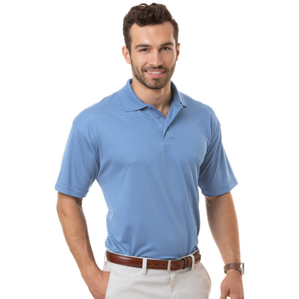 7227-LIG-XS-SOLID|BG7227|Adult Tonal Stripe Wicking Polo