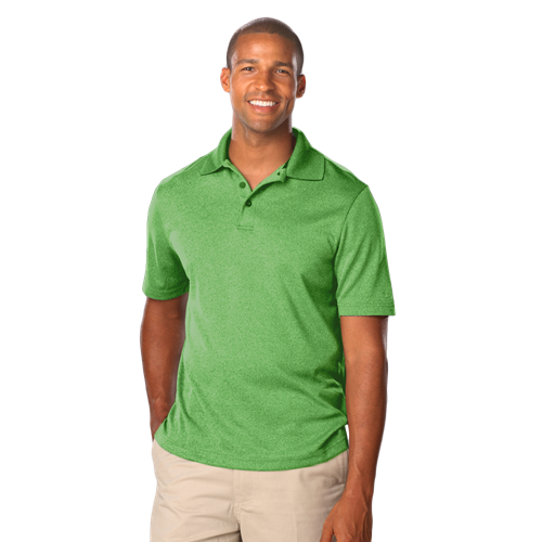 MENS HEATHERED WICKING POLO  -  HEATHER KELLY 2 EXTRA LARGE SOLID