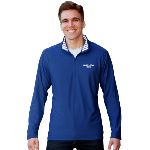 YOUR LOGO HERE ATHLETIC 1/4 ROYAL 2 EXTRA LARGE SOLID
