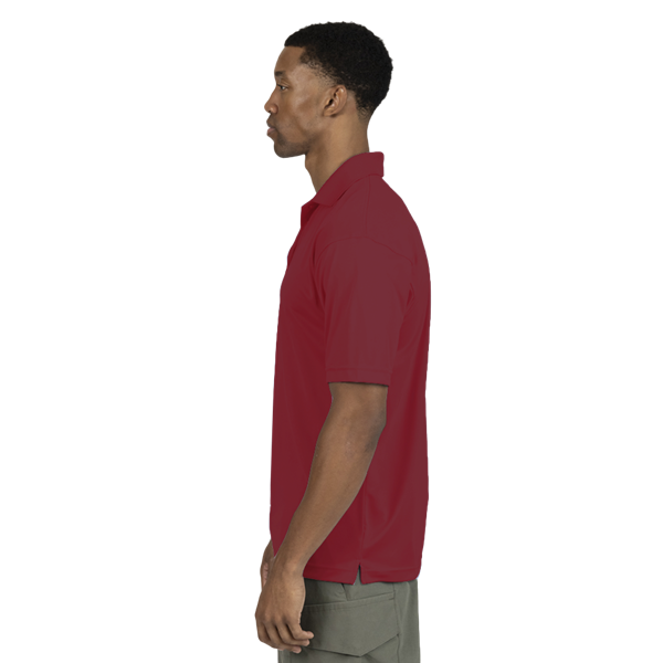 MENS VALUE MOISTURE WICKING S/S POLO  -  BURGUNDY SMALL SOLID