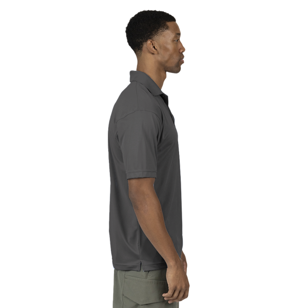 MENS VALUE MOISTURE WICKING S/S POLO  -  GRAPHITE 2 EXTRA LARGE SOLID