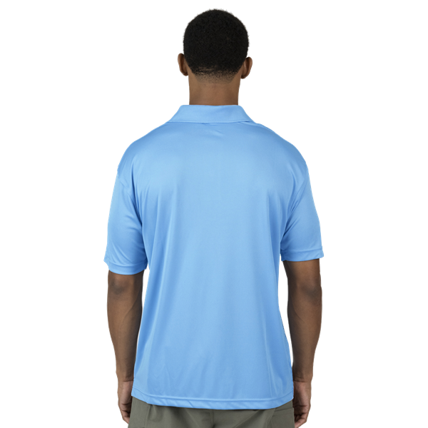 MENS VALUE MOISTURE WICKING S/S POLO  -  LIGHT BLUE 2 EXTRA LARGE SOLID