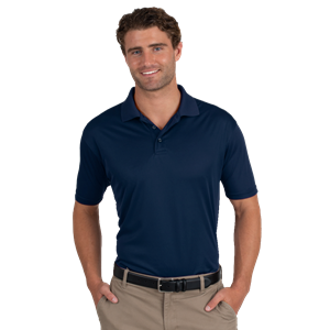 MENS VALUE MOISTURE WICKING S/S POLO  -  NAVY 2 EXTRA LARGE SOLID