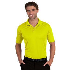 MENS VALUE MOISTURE WICKING S/S POLO  -  OPTIC YELLOW 2 EXTRA LARGE SOLID