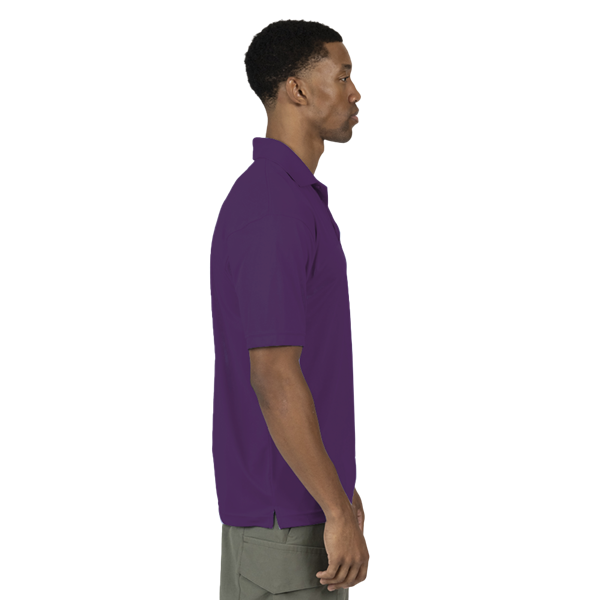 MENS VALUE MOISTURE WICKING S/S POLO  -  PURPLE 2 EXTRA LARGE SOLID