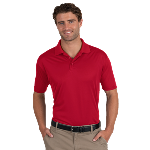 MENS VALUE MOISTURE WICKING S/S POLO  -  RED 2 EXTRA LARGE SOLID