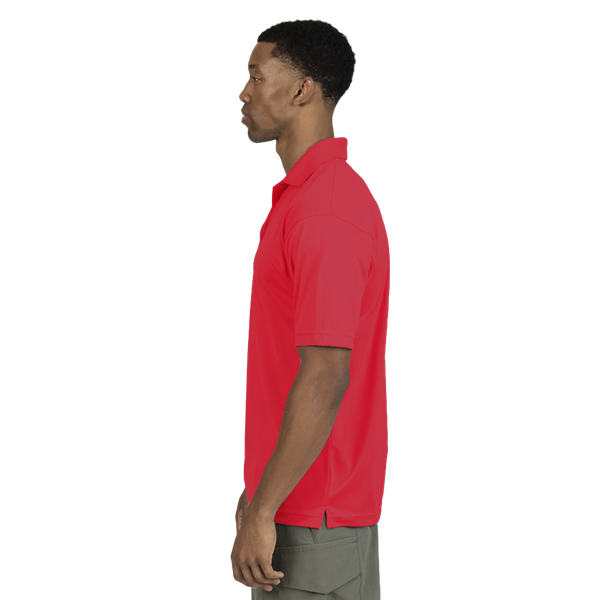 MENS VALUE MOISTURE WICKING S/S POLO  -  RED SMALL SOLID