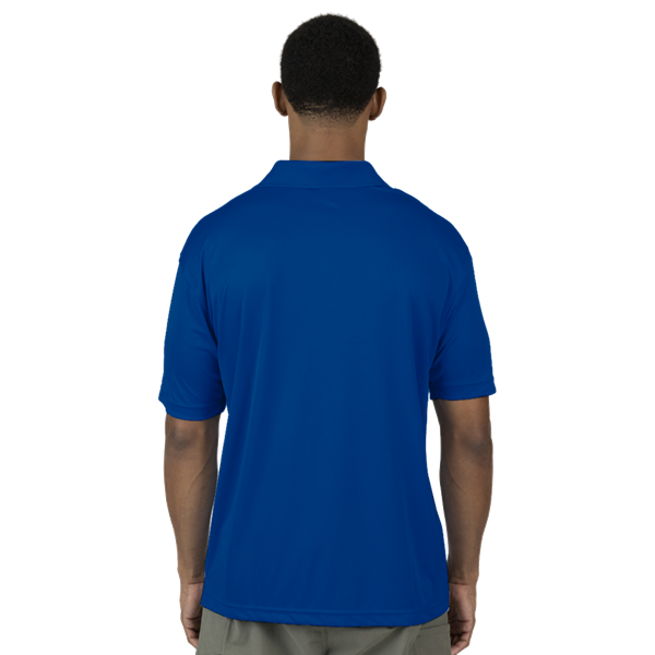 MENS VALUE MOISTURE WICKING S/S POLO  -  ROYAL SMALL SOLID