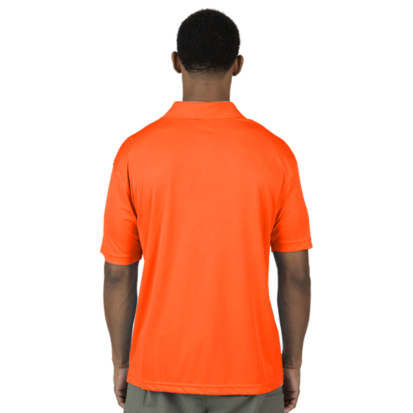 MENS VALUE MOISTURE WICKING S/S POLO -  SAFETY ORANGE 2 EXTRA LARGE SOLID