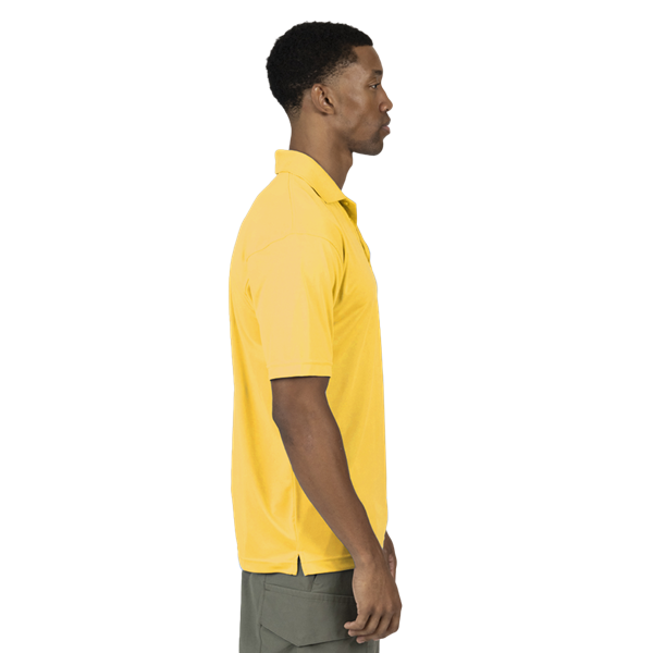 MENS VALUE MOISTURE WICKING S/S POLO  -  YELLOW 2 EXTRA LARGE SOLID