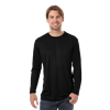 ADULT VALUE L/S WICKING TEE  -  BLACK 2 EXTRA LARGE SOLID