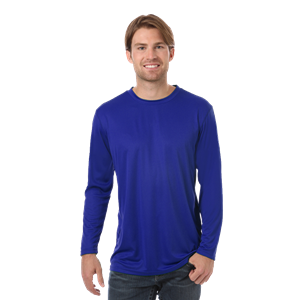 ADULT VALUE L/S WICKING TEE  -  ROYAL 2 EXTRA LARGE SOLID