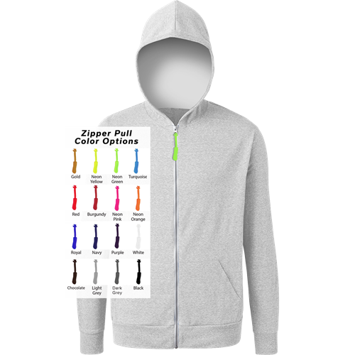 CUSTOM ZIPPER PULL TRIBLEND HOODIE LIGHT GREY 2 EXTRA LARGE SOLID