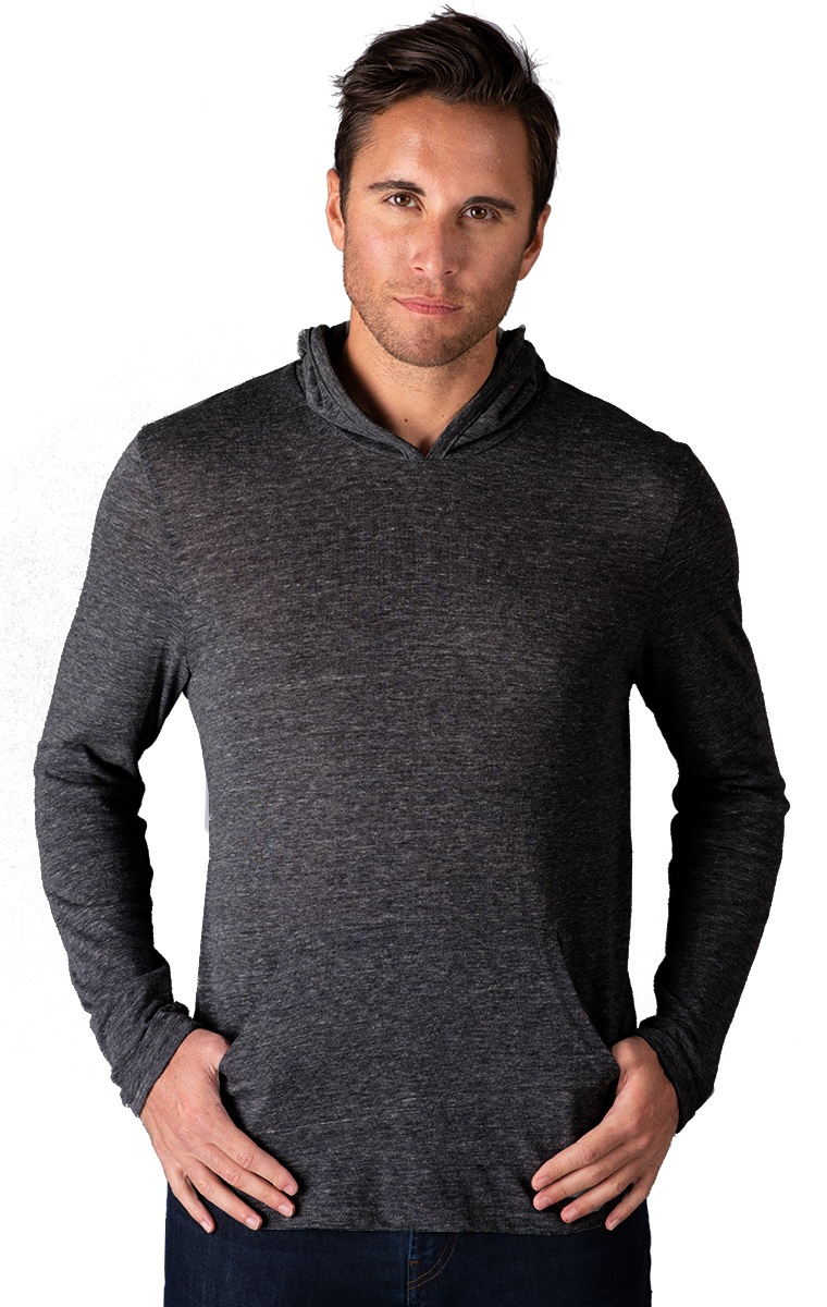 ADULT TRIBLEND PULLOVER HOODIE  -  BLACK 2 EXTRA LARGE SOLID-Blue Generation
